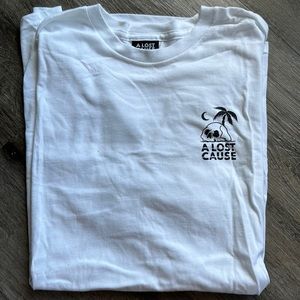 Lost Cause Tshirt White & Black Brand New